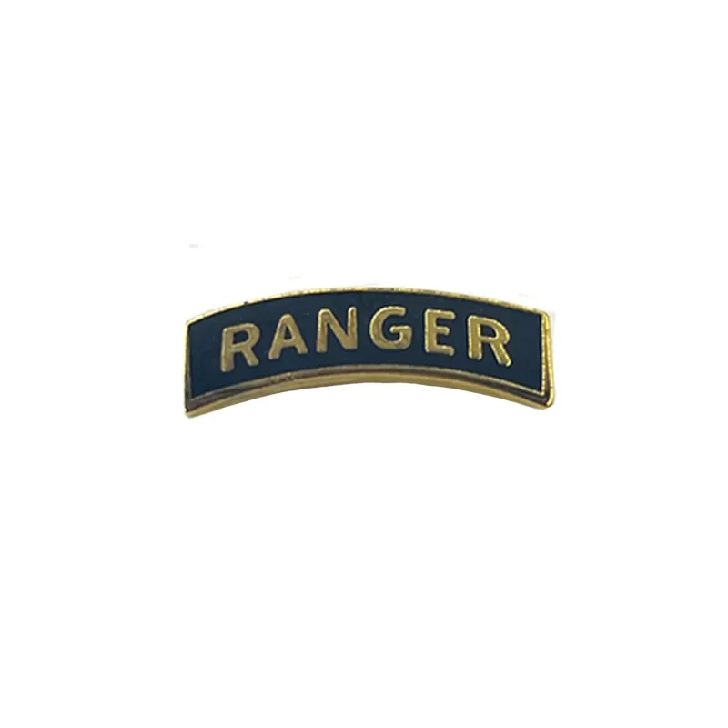 black metal army ranger pin