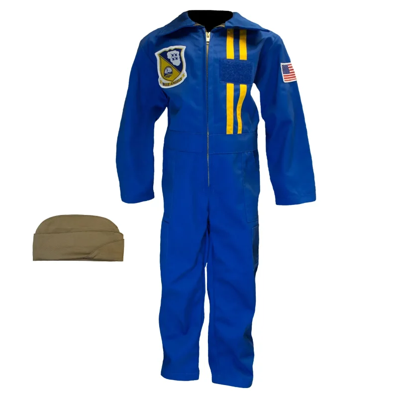 blue angels kids flight suit garrison cap