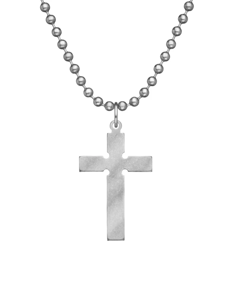 clearance episcopal cross dog tag necklace military issue