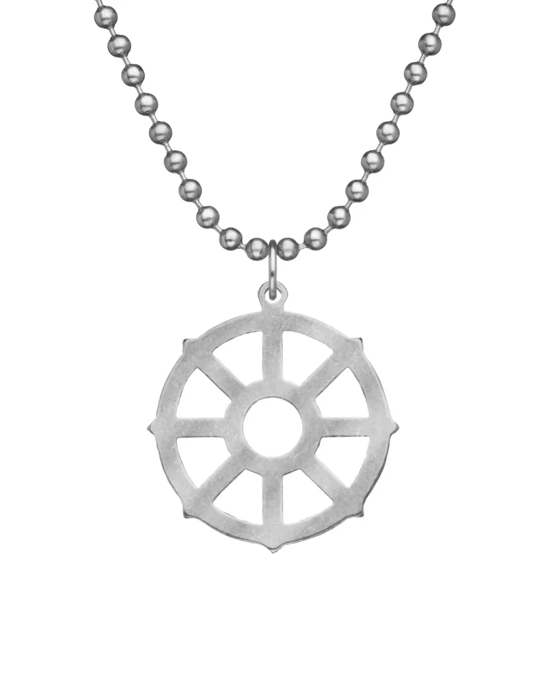 clearance military style wheel of life dog tag necklace