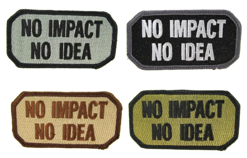 clearance no impact no idea morale patch multi color