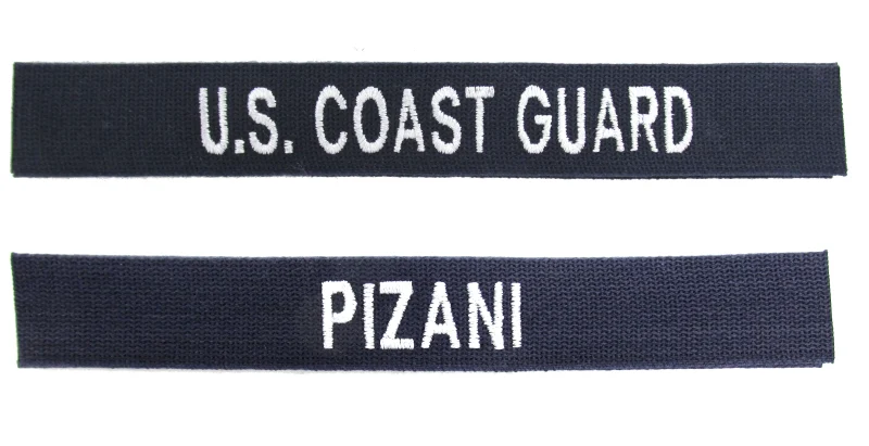 coast guard name tapes 2 piece set cotton webbing scaled