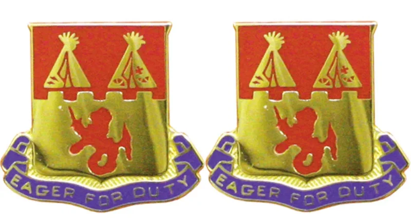 colorado 157th field artillery insignia pair eager for duty