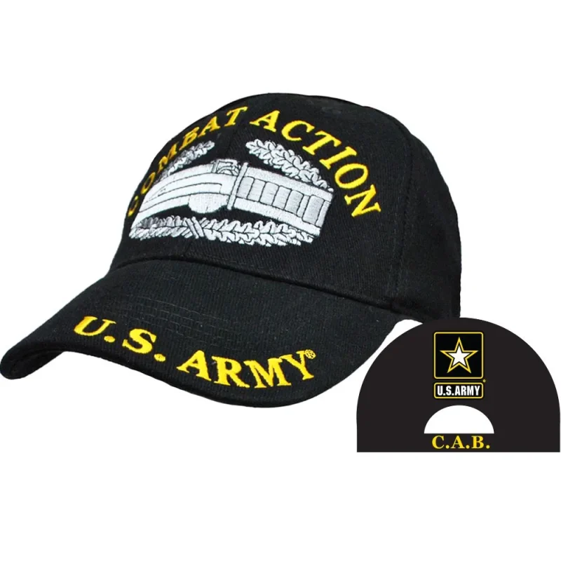 combat action badge army cab ball cap