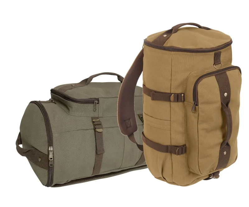 convertible canvas duffle backpack by rothco