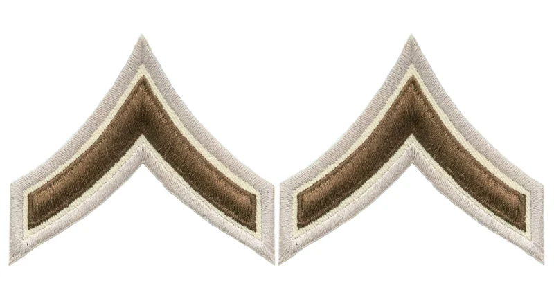 cook county pfc chevrons brown on beige