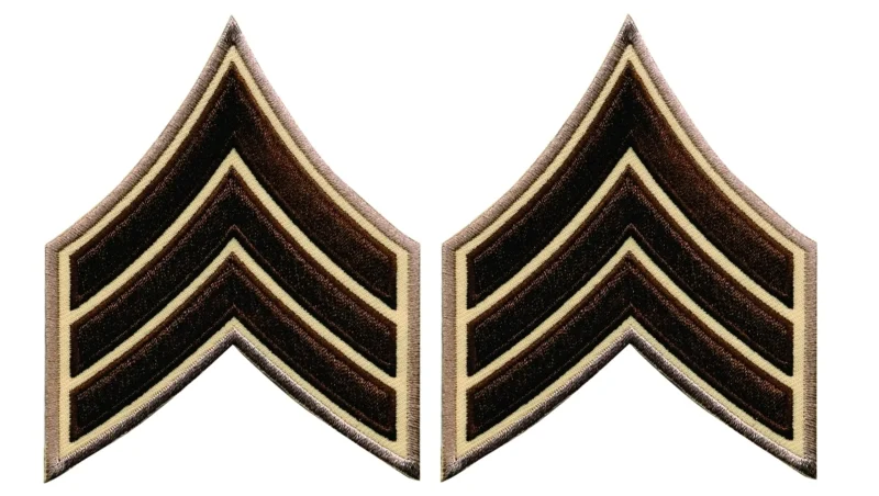 cook county sergeant chevrons brown on beige