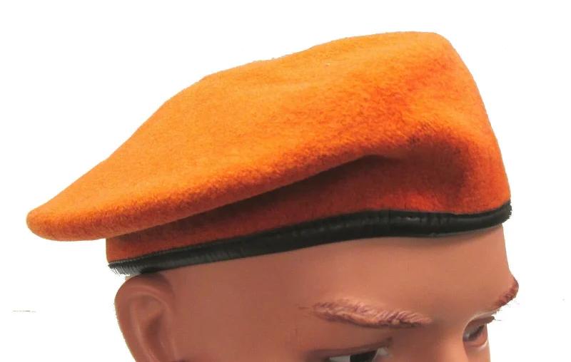 czech military orange red beret european surplus various sizes