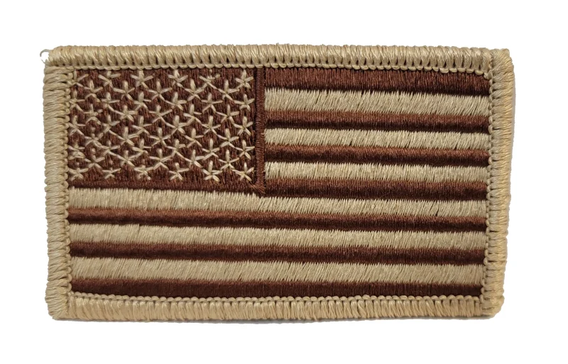 desert tan american flag patch forward facing scaled