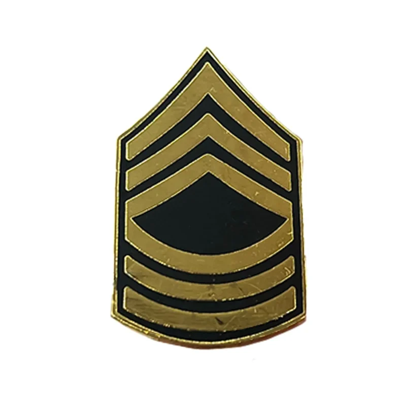 e 8 master sergeant metal pin badge