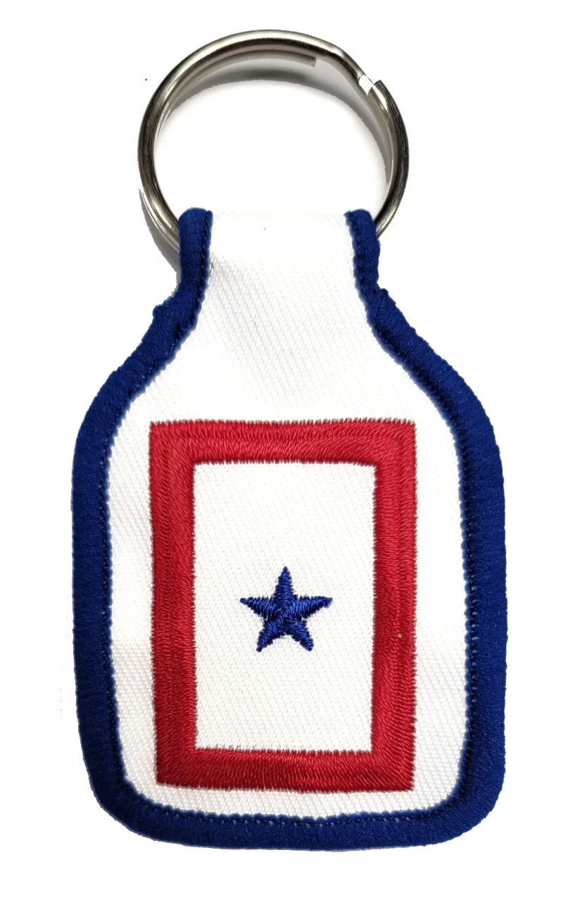 embroidered blue star keychain military family service scaled