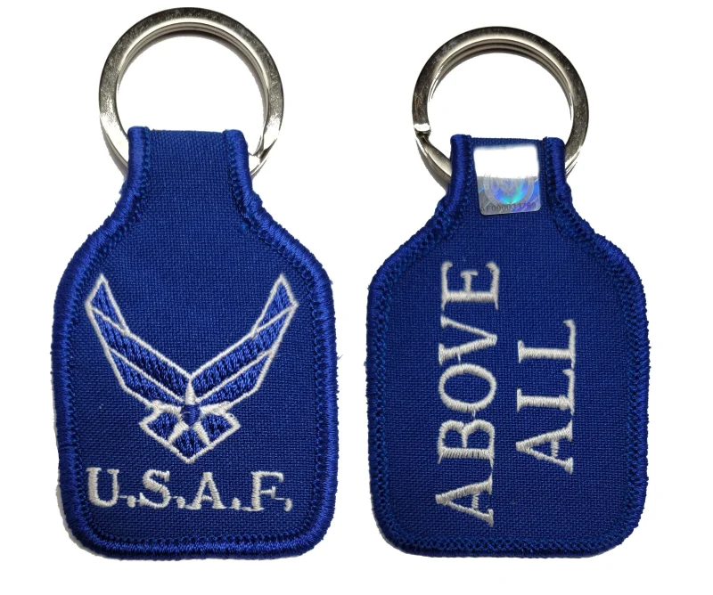 embroidered usaf key chain above all scaled