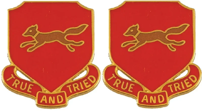 field artillery unit insignia pair true tested