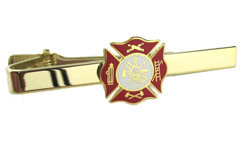 fire department emblem tie clip