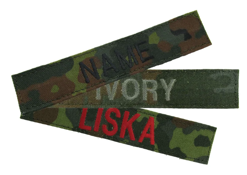 flecktarn name tape with hook fastener durable fabric scaled