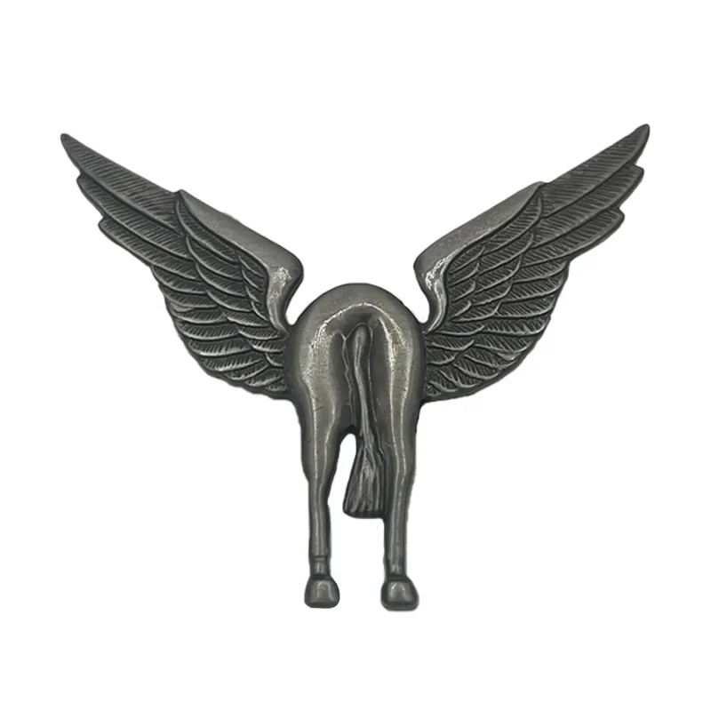 flying horse metal pin unique equestrian jewelry