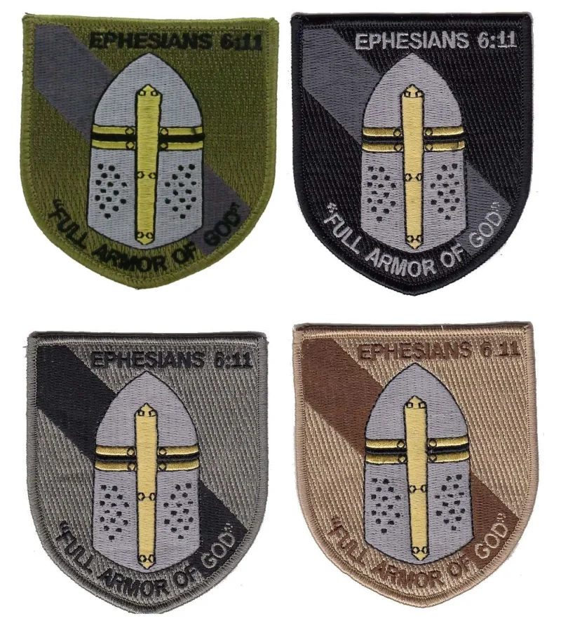 full armor of god morale patch ephesians 6 11 multicolor options