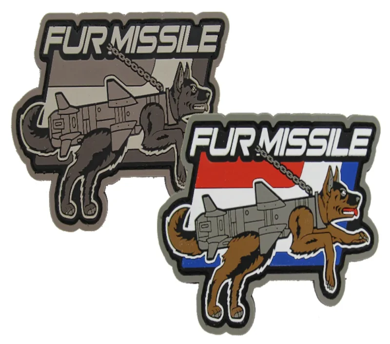 fur missile pvc morale patch mil spec monkey