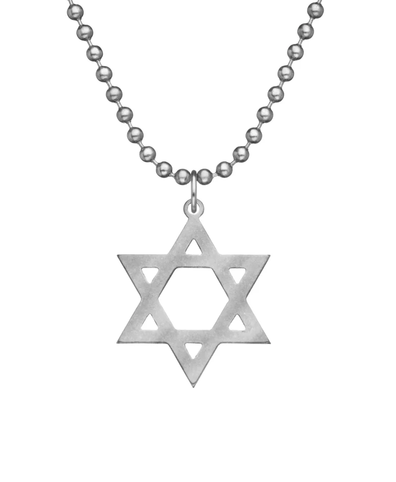 genuine military star of david dog tag necklace