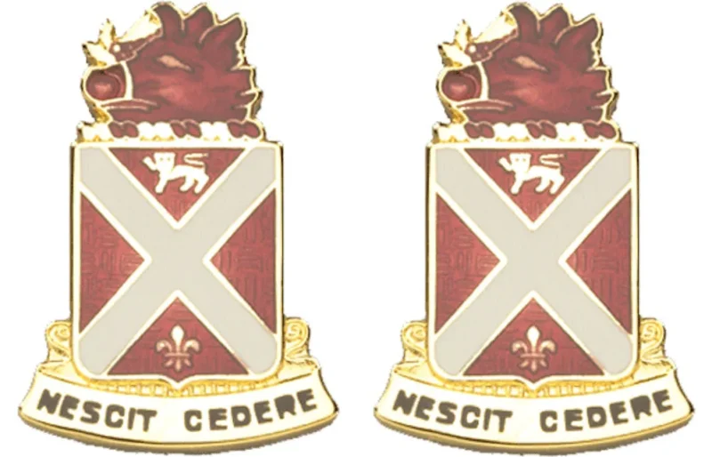 georgia 118th artillery unit insignia pair nescit cedere