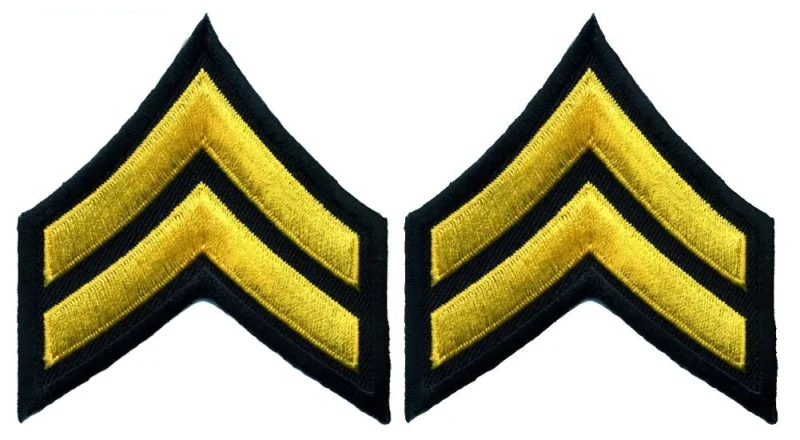 gold chevrons medium black base