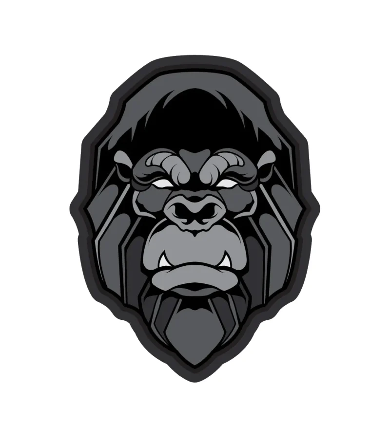 gorilla head pvc morale patch mil spec monkey