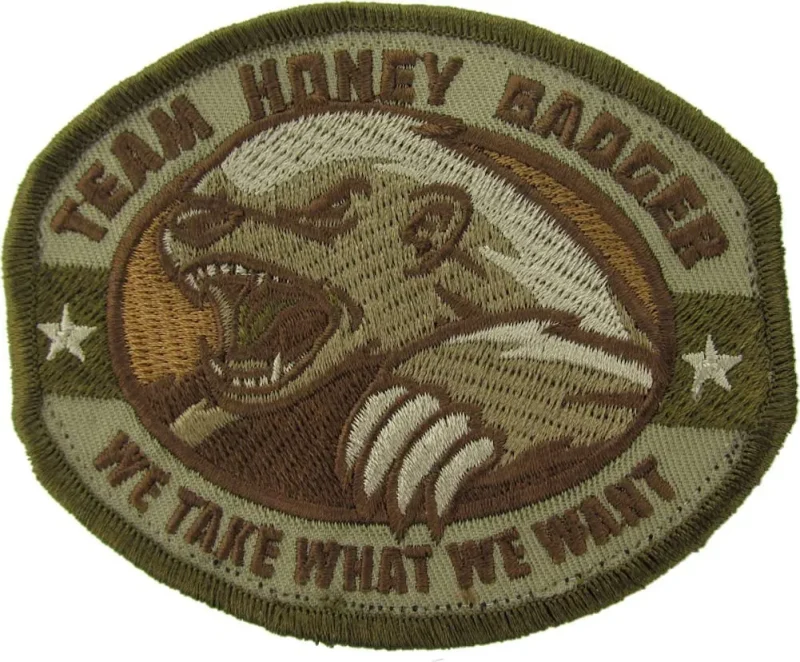 honey badger morale patch hook fastener backing