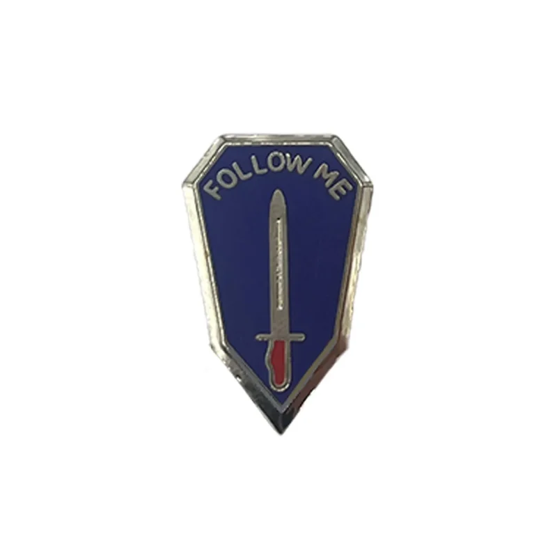 infantry school follow me metal pin official insignia