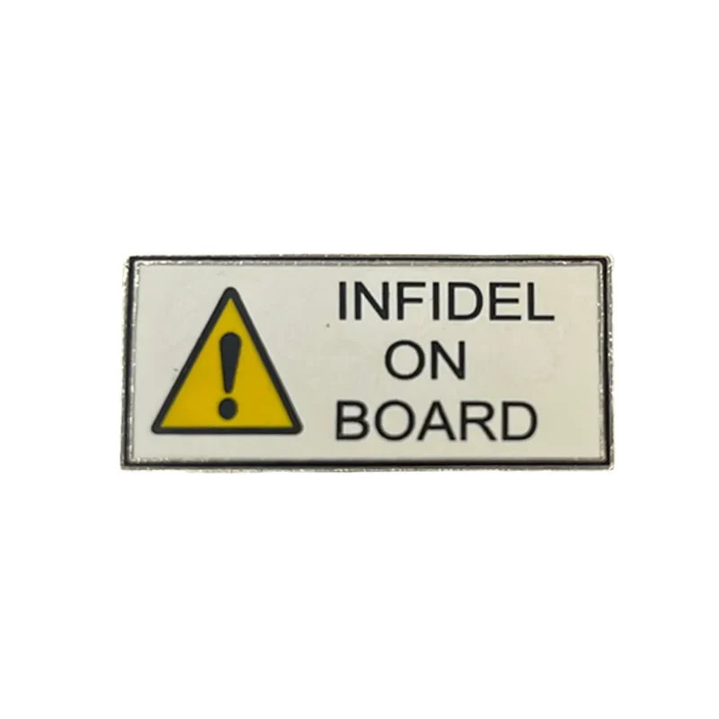 infidel on board metal pin limited stock clearance