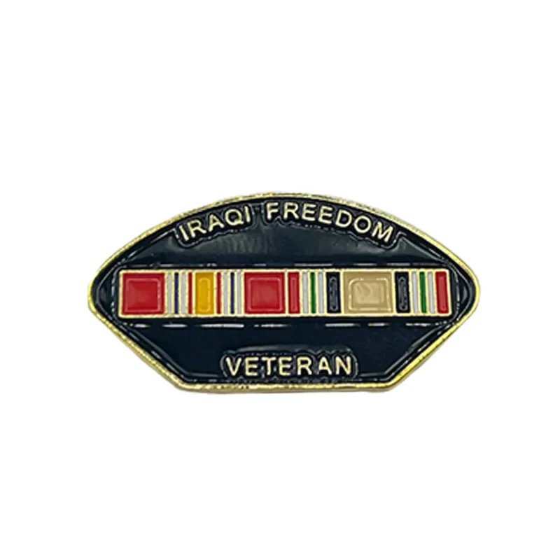 iraqi freedom veteran metal pin honoring service