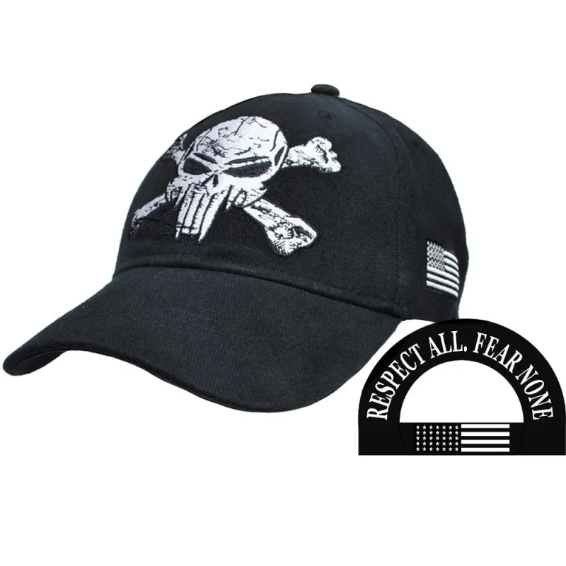 jolly roger skull bones trucker hat