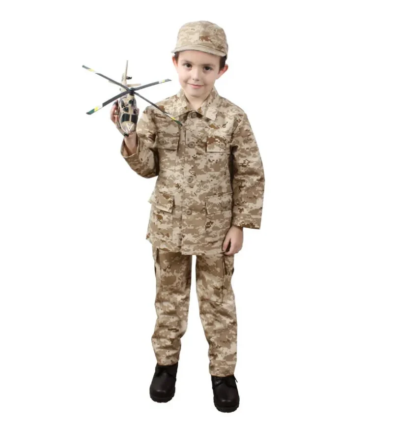 kids digital military uniform set 3 piece desert camo