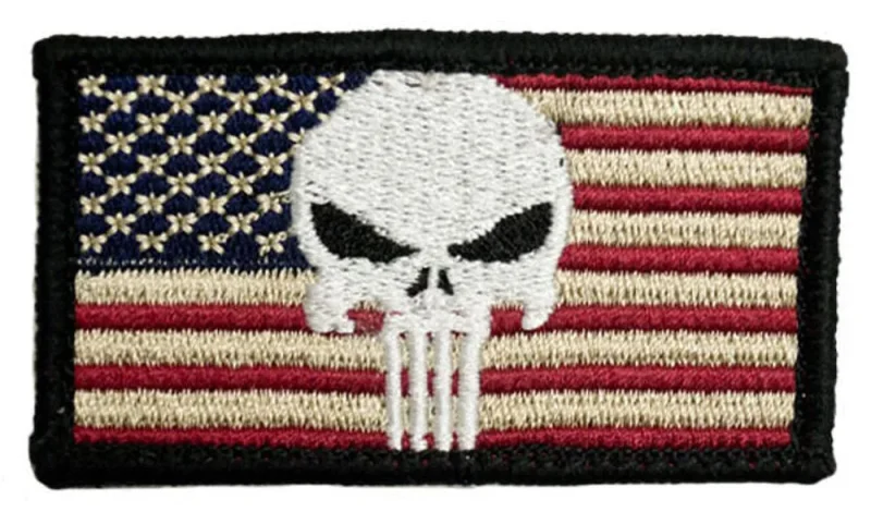 kids punisher u s flag patch tactical morale patch