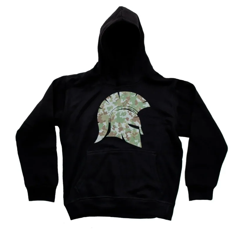 kids spartan helmet hoodie