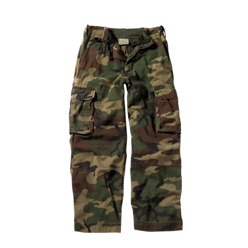 kids vintage woodland camo fatigues