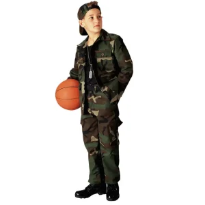 kids woodo camo military set 3 piece uniform