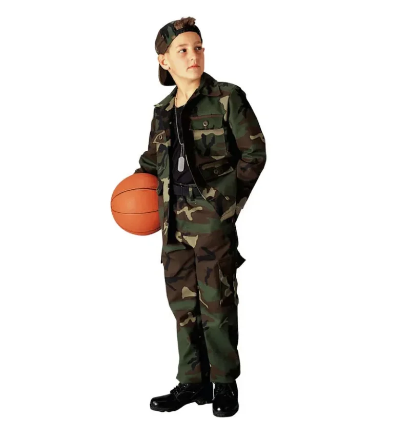 kids woodo camo military set 3 piece uniform