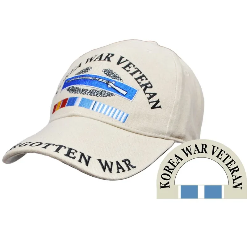 korea war veteran khaki ball cap forgotten war tribute