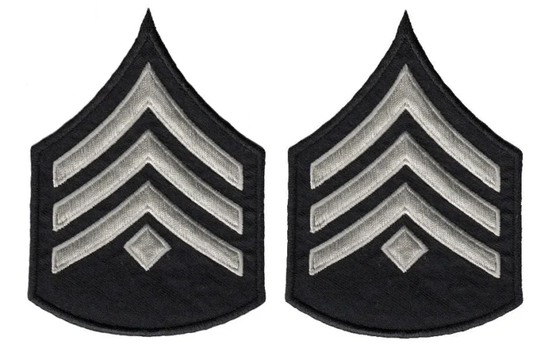 lapd sergeant chevrons diamond silver grey black