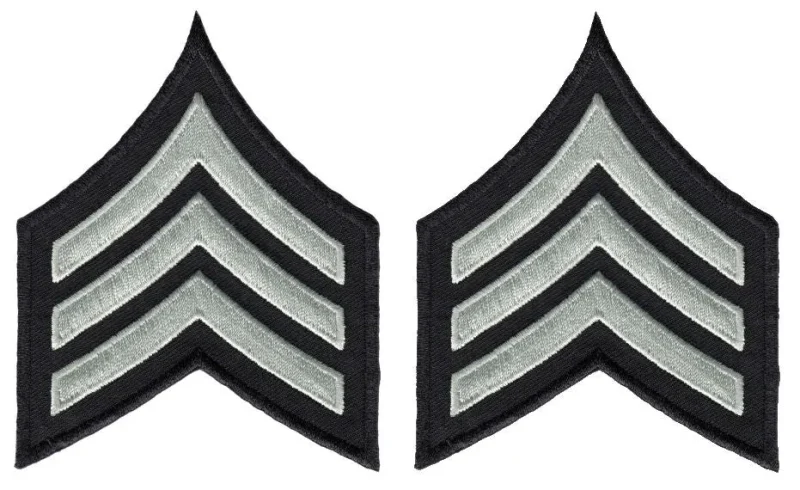 lapd sergeant chevrons silver grey black