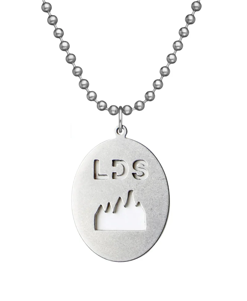 lds necklace w dog tag chain military issue clearance