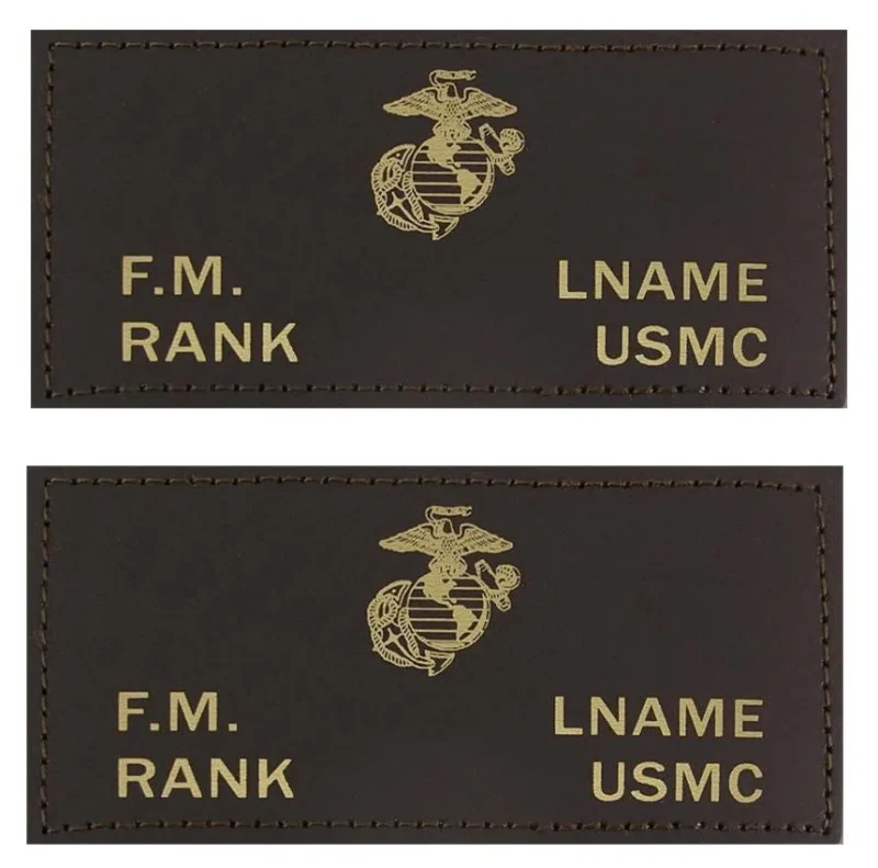 marines leather flight badge pair brown