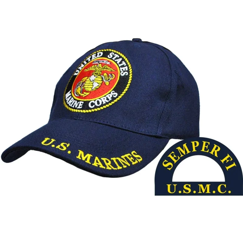 marines semper fi blue logo baseball cap