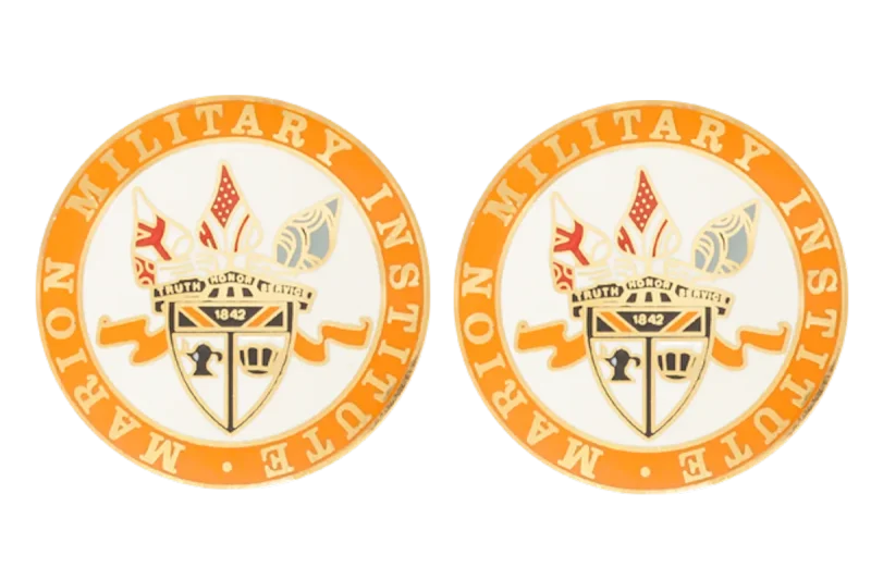 marion military institute crest set pair