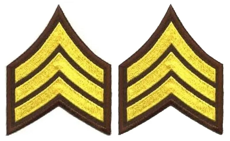 medium gold brown sergeant chevrons