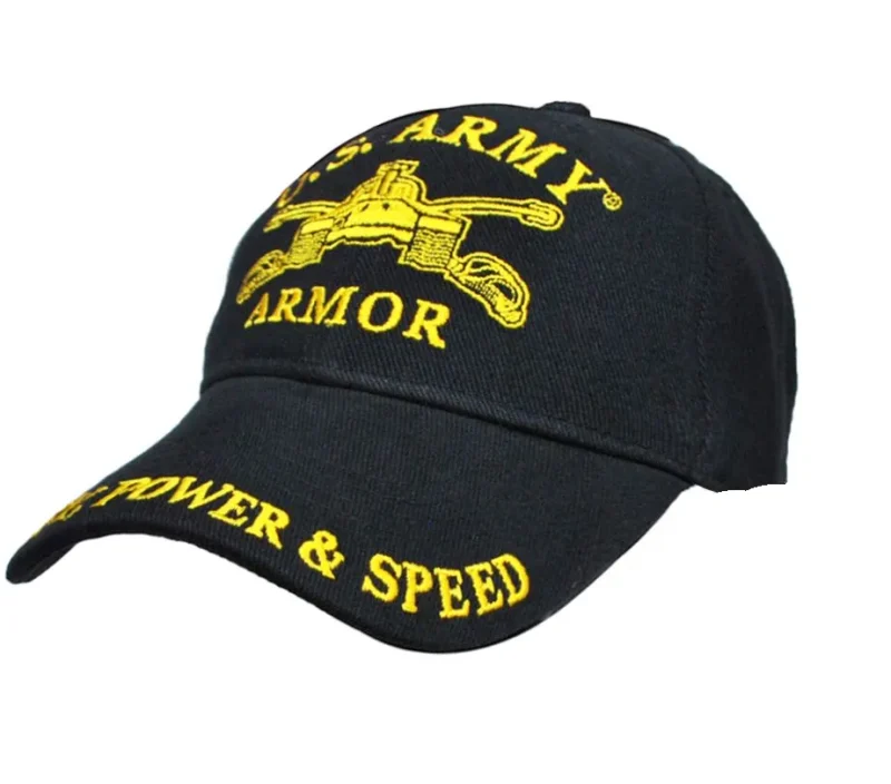 men s us army armor embroidered adjustable black cap