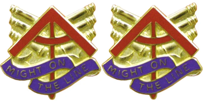 michigan field artillery insignia pair might on the line