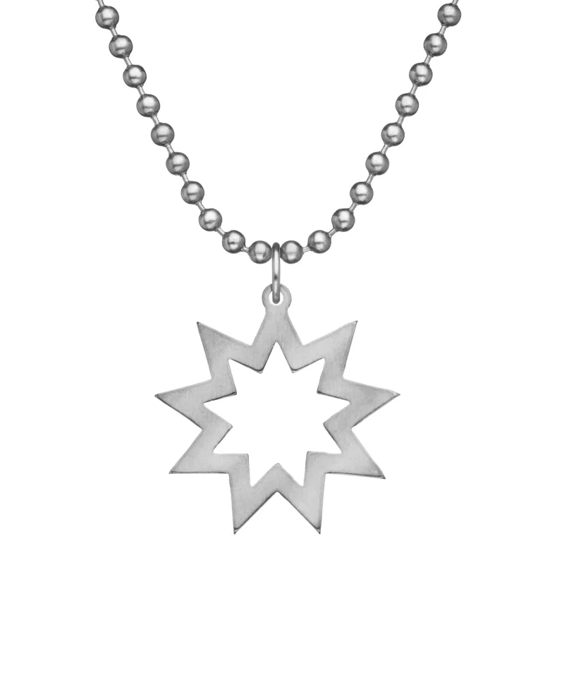 military grade baha i necklace w dog tag chain limited stock