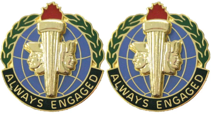 military intelligence readiness insignia pair always engaged