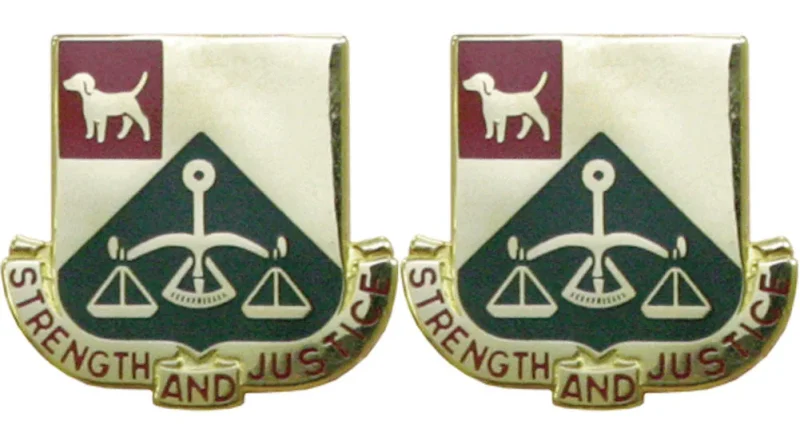 military police battalion insignia pair strength justice